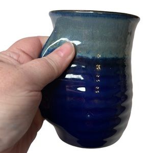 Hand Warmer Coffee Mug Shades of Blue